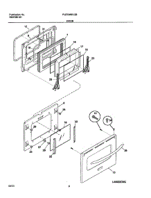 09 - Door parts for Frigidaire Range PLES389CCB from AppliancePartsPros.com