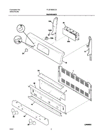 03 - Backguard parts for Frigidaire Range PLGF389CCA from AppliancePartsPros.com