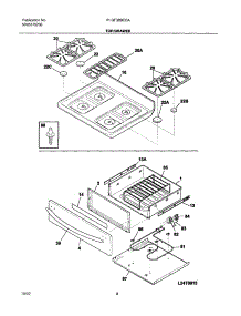 09 - Top / Drawer parts for Frigidaire Range PLGF389CCA from AppliancePartsPros.com