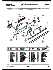 03 - Control Panel parts for Frigidaire Range RE433MDB2 from AppliancePartsPros.com