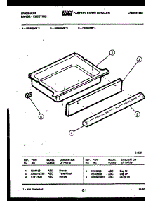 06 - Drawer Parts parts for Frigidaire Range RE433MDB2 from AppliancePartsPros.com