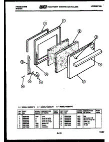 03 - Door Parts parts for Frigidaire Range RA30EL0 from AppliancePartsPros.com
