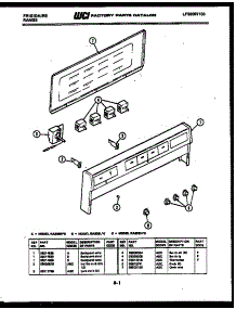 07 - Backguard parts for Frigidaire Range RA30EL0 from AppliancePartsPros.com