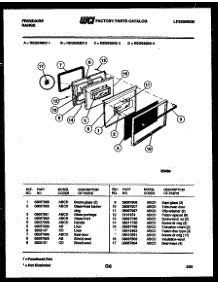 06 - Lower Oven Door Parts parts for Frigidaire Range REG638BDL3 from AppliancePartsPros.com