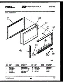 05 - Upper Oven Door Parts parts for Frigidaire Range REG638BNL1 from AppliancePartsPros.com