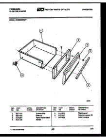 08 - Drawer Parts parts for Frigidaire Range REG638BNL1 from AppliancePartsPros.com