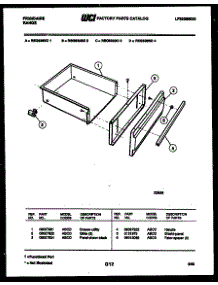 10 - Drawer Parts parts for Frigidaire Range REG638BDL1 from AppliancePartsPros.com