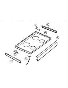 06 - Top parts for Frigidaire Range REM638BDW0 from AppliancePartsPros.com