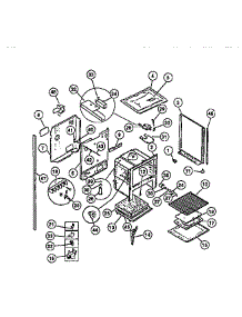 08 - Lower Oven, Frame, Shelves parts for Frigidaire Range REM638BDL5 from AppliancePartsPros.com