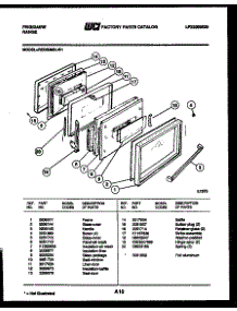 07 - Door Parts parts for Frigidaire Range REGS38BLW1 from AppliancePartsPros.com