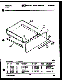 05 - Drawer Parts parts for Frigidaire Range RG26CW3 from AppliancePartsPros.com