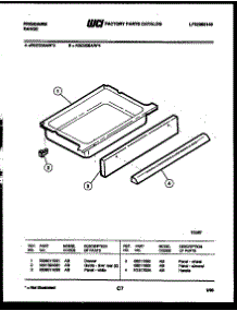 06 - Drawer Parts parts for Frigidaire Range RGC32BAW3 from AppliancePartsPros.com