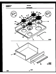 04 - Cooktop And Drawer Parts parts for Frigidaire Range RGC32BNW2 from AppliancePartsPros.com