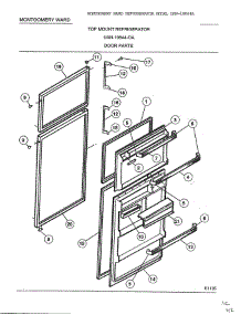 Door parts for Frigidaire Refrigerator 19844A from AppliancePartsPros.com