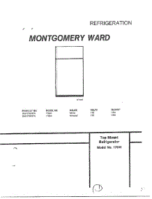 Top Mount Refrigerator parts for Frigidaire Refrigerator 178047A from AppliancePartsPros.com