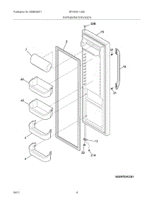 05 - Refrigerator Door parts for Frigidaire Refrigerator BFHS2611LM2 from AppliancePartsPros.com