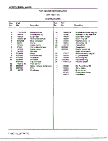 System parts for Frigidaire Refrigerator 19844C from AppliancePartsPros.com