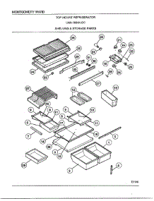 Shelving And Storage parts for Frigidaire Refrigerator 19844C from AppliancePartsPros.com