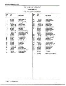 Shelving And Storage parts for Frigidaire Refrigerator 19844C from AppliancePartsPros.com