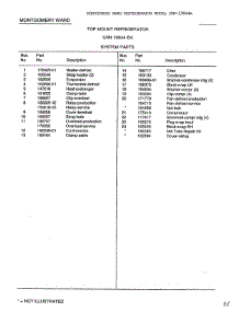 System parts for Frigidaire Refrigerator 19844A from AppliancePartsPros.com