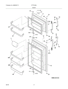 03 - Door parts for Frigidaire Refrigerator CFTR1826LM1 from AppliancePartsPros.com
