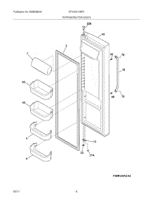 05 - Refrigerator Door parts for Frigidaire Refrigerator DFHS2313MF0 from AppliancePartsPros.com