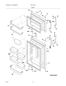 03 - Door parts for Frigidaire Refrigerator DFHT1843MS0 from AppliancePartsPros.com