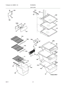 09 - Shelves parts for Frigidaire Refrigerator DGUS2635LP1 from AppliancePartsPros.com