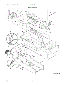 17 - Ice Container parts for Frigidaire Refrigerator DGUS2635LP1 from AppliancePartsPros.com