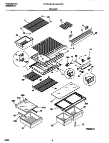 04 - Shelves parts for Frigidaire Refrigerator F44L21CCD0 from AppliancePartsPros.com