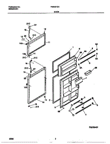 02 - Door parts for Frigidaire Refrigerator F44N21CEW0 from AppliancePartsPros.com