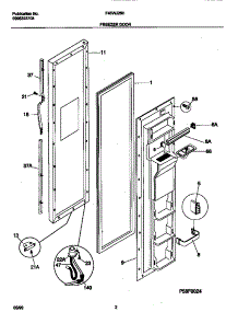 02 - Freezer Door parts for Frigidaire Refrigerator F45WJ26HD1 from AppliancePartsPros.com