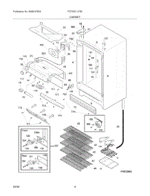 05 - Cabinet parts for Frigidaire Freezer FCFS201LFB2 from AppliancePartsPros.com