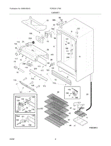 05 - Cabinet parts for Frigidaire Refrigerator FCRS201LFW0 from AppliancePartsPros.com