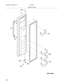 03 - Freezer Door parts for Frigidaire Refrigerator FFHS2611LS0 from AppliancePartsPros.com