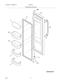 05 - Refrigerator Door parts for Frigidaire Refrigerator FFHS2611LS0 from AppliancePartsPros.com