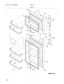 03 - Door parts for Frigidaire Refrigerator FFHT1713LW4 from AppliancePartsPros.com