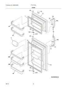 03 - Doors parts for Frigidaire Refrigerator FFHT1725LS6 from AppliancePartsPros.com