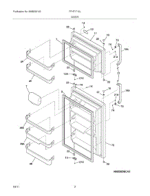 03 - Door parts for Frigidaire Refrigerator FFHT1715LB5 from AppliancePartsPros.com