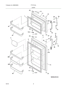 03 - Door parts for Frigidaire Refrigerator FFHT2126LS0 from AppliancePartsPros.com