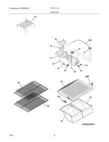 07 - Shelves parts for Frigidaire Refrigerator FFTR1713LW6 from AppliancePartsPros.com