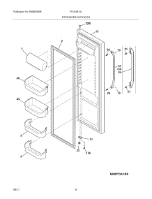 05 - Refrigerator Door parts for Frigidaire Refrigerator FFUS2613LE5 from AppliancePartsPros.com