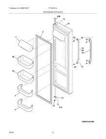 05 - Refrigerator Door parts for Frigidaire Refrigerator FFUS2613LM2 from AppliancePartsPros.com