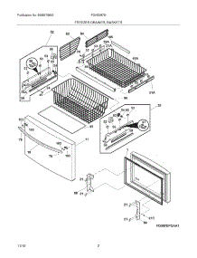 03 - Freezer Drawer, Baskets parts for Frigidaire Refrigerator FGHB2878LP2 from AppliancePartsPros.com