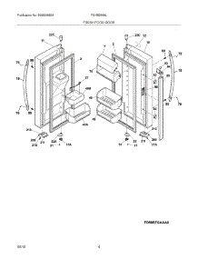 05 - Fresh Food Door parts for Frigidaire Refrigerator FGHB2869LE1 from AppliancePartsPros.com