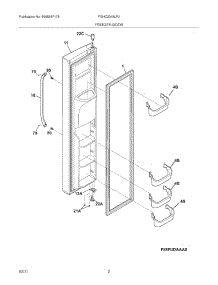 03 - Freezer Door parts for Frigidaire Refrigerator FGHC2345LF2 from AppliancePartsPros.com