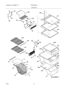 09 - Shelves parts for Frigidaire Refrigerator FGHC2345LF2 from AppliancePartsPros.com