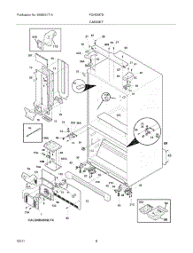 07 - Cabinet parts for Frigidaire Refrigerator FGHB2878LE3 from AppliancePartsPros.com