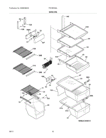 09 - Shelves parts for Frigidaire Refrigerator FGHS2332LP3 from AppliancePartsPros.com