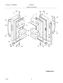 05 - Fresh Food Doors parts for Frigidaire Refrigerator FGHN2844LE0 from AppliancePartsPros.com